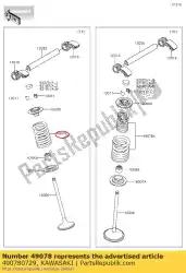 Aquí puede pedir válvula de motor de resorte zx1000rgf de Kawasaki , con el número de pieza 490780729: