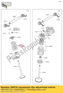 kawasaki 490780729 válvula de motor de resorte zx1000rgf - Lado inferior