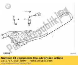 Here you can order the muffler, catalytic converter from BMW, with part number 18127677858: