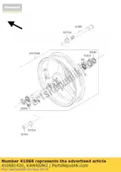 Ici, vous pouvez commander le essieu, fr zx600-j1 auprès de Kawasaki , avec le numéro de pièce 410681426:
