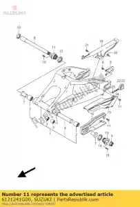 suzuki 6121241G00 chefe, rr swgarm - Lado inferior