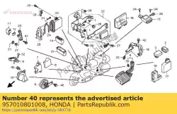 Aqui você pode pedir o parafuso, flange, 8x10 em Honda , com o número da peça 957010801008: