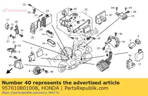 Honda 957010801008 parafuso, flange, 8x10 - Lado inferior