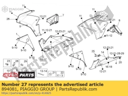 Aprilia 894081, Nalepka na owiewk? lewa ?rsv4?, OEM: Aprilia 894081