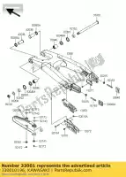 330010196, Kawasaki, Arm-comp-swing kx250w9f kawasaki kx 250 2010, Nuovo