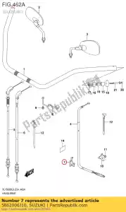 suzuki 5862006J10 gids, koppeling ca - Onderkant