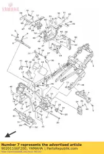 yamaha 90201106F200 washer, plate (17k) - Bottom side