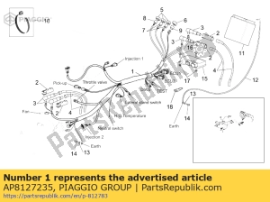 aprilia AP8127235 injectie bedrading - Onderkant