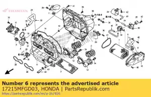 Honda 17215MFGD03 rezonator, kana? r - Dół