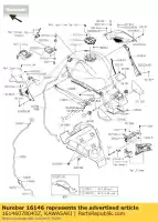 16146078043Z, Kawasaki, conjunto de cubierta, tanque, lh, m.c.b zx100 kawasaki h2 h2r 1000 2015, Nuevo