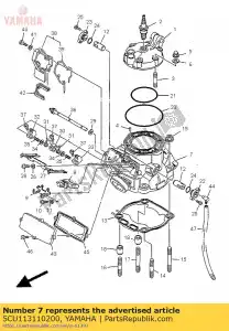 yamaha 5CU113110200 cilindro 1 - Lado inferior