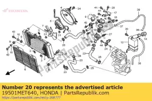 Honda 19501MET640 manguera, radiador inferior - Lado inferior