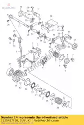 rod assy, ?? Exh si van Suzuki, met onderdeel nummer 1120437F50, bestel je hier online: