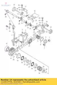 suzuki 1120437F50 rod assy, ??exh si - Onderkant