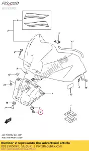 Suzuki 0913905078 parafuso - Lado inferior