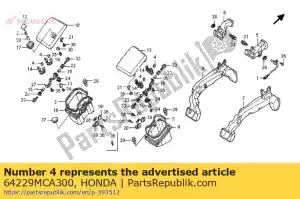 honda 64229MCA300 uszczelka, kiesze? na rami? - Dół