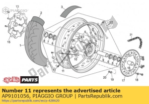 aprilia AP9101056 spoke d.4-17