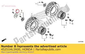 honda 45251HL3A00 schijf voor rem - Onderkant