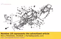 90117KK0000, Honda, bullone, flangia, 10x239 honda nx dominator  fjs silver wing d xr r a xr250r nx650 trx400ex fourtrax sportrax fjs600a fjs600d 650 600 250 400 , Nuovo