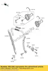 Here you can order the camshaft comp,e from Suzuki, with part number K491180069: