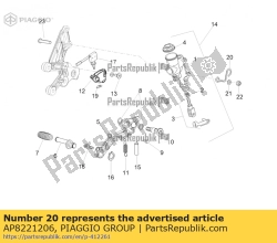 Aprilia AP8221206, Helmhalterhaken, OEM: Aprilia AP8221206