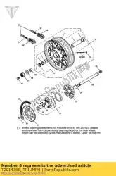 Aquí puede pedir radio trasero derecho interior de Triumph , con el número de pieza T2014368: