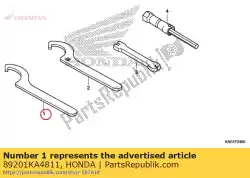 Aqui você pode pedir o chave inglesa a, pino em Honda , com o número da peça 89201KA4811: