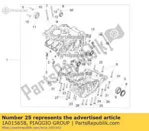 Piaggio Group 1A015658 schroef met flens m10x65 - Onderkant