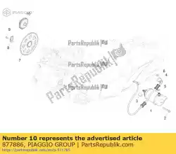 Tutaj możesz zamówić elektryczny rozrusznik od Piaggio Group , z numerem części 877886: