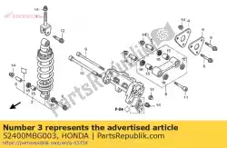 Aquí puede pedir cojín assy., rr. De Honda , con el número de pieza 52400MBG003: