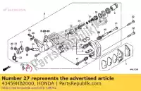 43459HB2000, Honda, moer, rem afstellen honda  pc trx 90 420 500 520 700 800 1989 1990 2010 2011 2012 2013 2017 2018 2019 2020, Nieuw