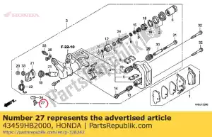 honda 43459HB2000 nut, brake adjusting - Bottom side