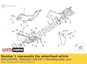 aprilia AP9100090 prawy panel boczny. czarny - Dół