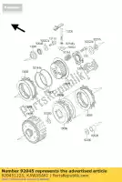 920451225, Kawasaki, Cuscinetto-ball, 6000m3ml kawasaki kx  j h g kdx e kdx200 kx125 125 200 , Nuovo