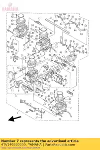 yamaha 4TV149330000 mola, diafragma - Lado inferior