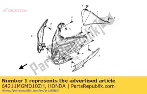 Honda 64211MGMD10ZH visor,met*nhb44p* - Bottom side