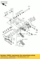 330010107, Kawasaki, Arm-comp-swing kx250t7f kawasaki kx 250 2007 2008, Nieuw