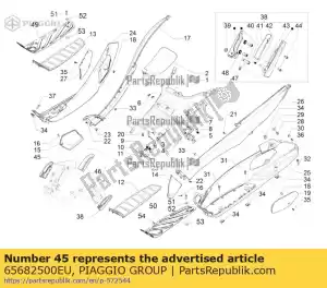 Piaggio Group 65682500EU kompletny prawy podnó?ek - Dół