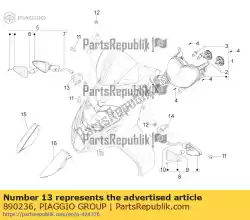 Tutaj możesz zamówić wsparcie rh od Piaggio Group , z numerem części 890236: