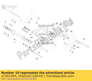 Piaggio Group 1C001995 complete swinging arm on engine side - Bottom side