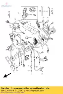 Suzuki 3661044H60 arnês, fiação - Lado inferior