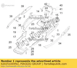 Qui puoi ordinare parte posteriore del corpo sinistra da Piaggio Group , con numero parte 62025100XN2: