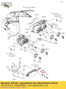 kawasaki 921610036 amortiguador zr1000-a1 - Lado inferior