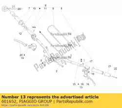 linker complete hendelhouder van Piaggio Group, met onderdeel nummer 601652, bestel je hier online: