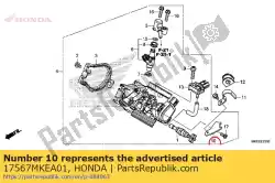 basisklem van Honda, met onderdeel nummer 17567MKEA01, bestel je hier online: