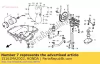 15161MAZ003, Honda, corrente, bomba de óleo (63l) (da honda cb  a super four cbx4 dc f sa cb1300x4 cb1300f cb1300 cb1300a cb1300sa cb1100a 1100 1300 , Novo