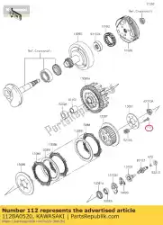 Here you can order the bolt common from Kawasaki, with part number 112BA0520: