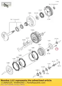 kawasaki 112BA0520 bolt common - Bottom side