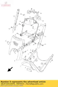 Yamaha 3B3F339100P9 painel frontal - Lado inferior