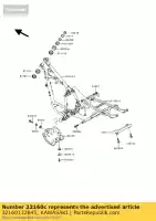 32160132845, Kawasaki, frame-comp, rr, violet kl250-d11 kawasaki klr 250 1994, Nieuw